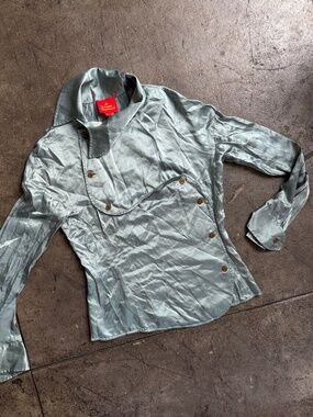 Vivienne Westwood 2016 New Red Label Silk Shirt w/ S Front Button Up Style